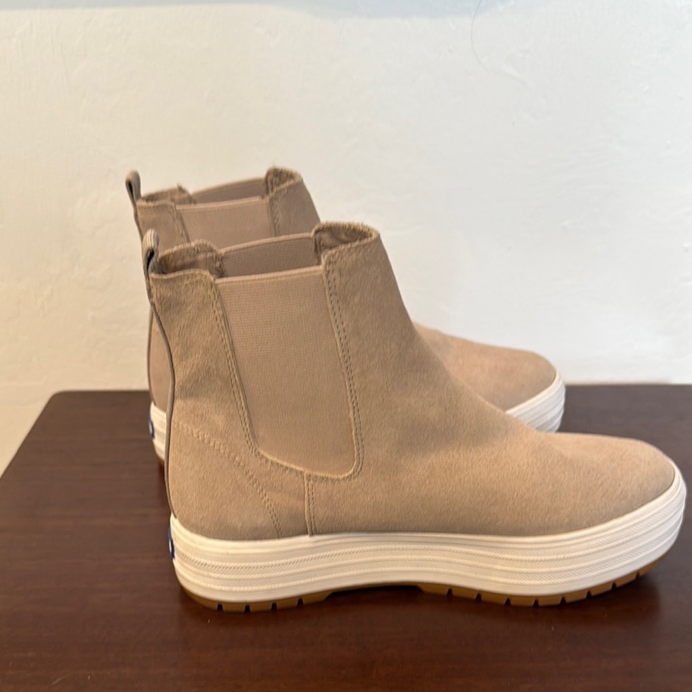 Keds Beige Platform Chelsea Sneakers